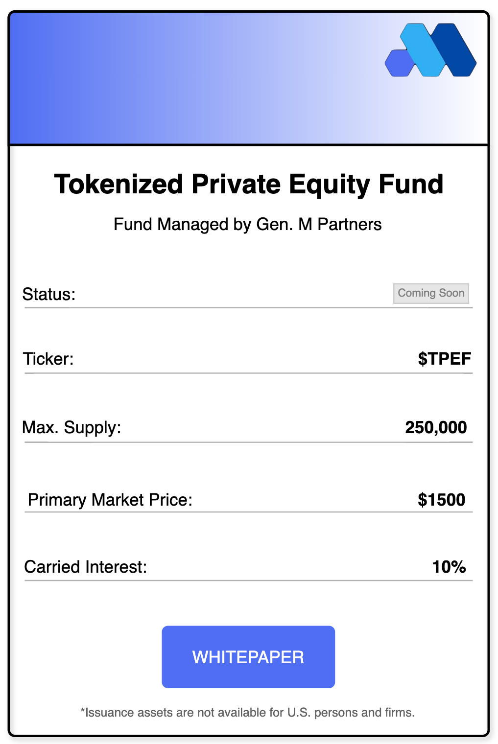 Tokenized Private Equity Fund